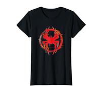 Marvel Spider-Man: Across The Spider-Verse Miles Icon Glitch T-Shirt, Damen, Schwarz, L