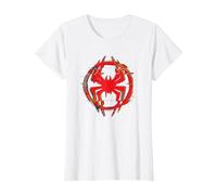 Marvel Spider-Man: Across The Spider-Verse Miles Icon Glitch T-Shirt, Damen, Weiß, XL