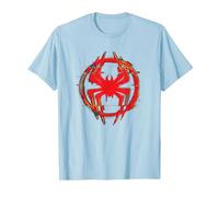 Marvel Spider-Man: Across The Spider-Verse Miles Icon Glitch T-Shirt, Herren, Himmelblau, S