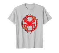 Marvel Spider-Man: Across The Spider-Verse Miles Icon Glitch T-Shirt, Herren, Silber, L