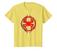 Marvel Spider-Man: Across The Spider-Verse Miles Icon Glitch T-Shirt, Kinder, Gelb, 104