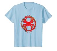 Marvel Spider-Man: Across The Spider-Verse Miles Icon Glitch T-Shirt, Kinder, Himmelblau, 98