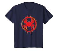 Marvel Spider-Man: Across The Spider-Verse Miles Icon Glitch T-Shirt, Kinder, Marineblau, 92