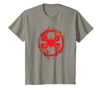 Marvel Spider-Man: Across The Spider-Verse Miles Icon Glitch T-Shirt, Kinder, Schiefergrau, 152
