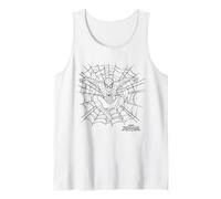 Marvel Spider-Man: Day Spider-Man Web Sketch Tank Top