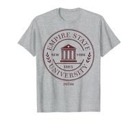 Marvel Spider-Man Game Empire State University Logo T-Shirt, Herren, Grau Meliert, S