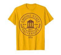 Marvel Spider-Man Game Empire State University Logo T-Shirt, Herren, Leuchtendes Gold, 3XL