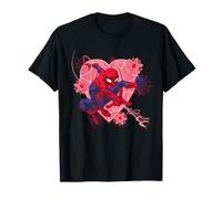Marvel Spider-Man Hearts and Flowers Valentine's Day T-Shirt T-Shirt