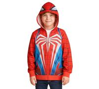 Marvel Spider-Man Jungen Fleece-Hoodie mit Reißverschluss für große Kinder, Rot/Ausflug, einfarbig (Getaway Solids), 10
