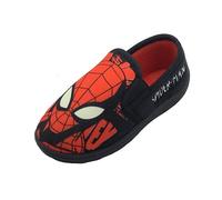 Marvel Spider-Man, Jungen oder Mädchen Spiderman Hausschuhe mit leuchtenden Augen, Rot/Schwarz, Größe 40-35, rot / schwarz, 25 EU