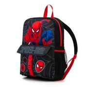 Marvel Spider-Man Jungen Rucksack - Kinder Schultasche mit Fronttasche & Mesh Side Wasserflasche Halter - Leichter Rucksack für Schule, Reisen & PE Tasche