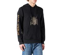 Marvel Spider-Man Kapuzenpullover Distressed Logo Nue offiziell Herren Schwarz Acid