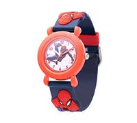 Marvel Spider-Man Kinder-Armbanduhr, analog, Quarz, 3D-Armband, Blau, Blau, blau, Band