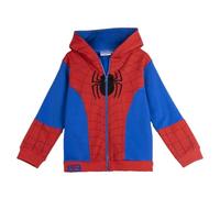 Marvel Spider-Man Kinder Kapuzenpullover, Rot-Blau, Baumwolle Sweatshirt, mit Reißverschluss, Spider Logo Design, Superhelden Stil (DE/NL/SE/PL, Numerisch, 110, Blau-Rot)