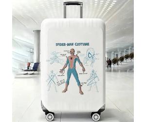 Marvel Spider-Man Kofferabdeckung, "Spider-Man Kostüm" Blaupause & Technische Skizze Design Koffer-Schutzhülle Geeignet für Reiseliebhaber