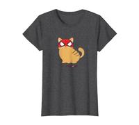 Marvel Spider-Man Miles Morales Game Spider-Cat Meow T-Shirt, Damen, Anthrazit Meliert, M