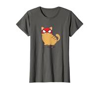 Marvel Spider-Man Miles Morales Game Spider-Cat Meow T-Shirt, Damen, Anthrazit, XL