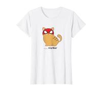 Marvel Spider-Man Miles Morales Game Spider-Cat Meow T-Shirt, Damen, Weiß, 3XL