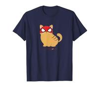 Marvel Spider-Man Miles Morales Game Spider-Cat Meow T-Shirt, Herren, Marineblau, XXL