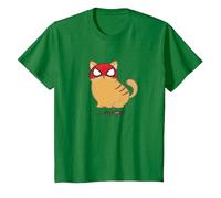 Marvel Spider-Man Miles Morales Game Spider-Cat Meow T-Shirt, Kinder, Dunkelgrün, 128