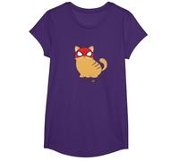 Marvel Spider-Man Miles Morales Game Spider-Cat Meow T-Shirt, Mädchen, Violett, L