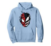 Marvel Spider-Man Peter Venom Split Face Pullover Hoodie, Unisex für Erwachsene, Taubenblau, L
