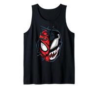 Marvel Spider-Man Peter Venom Split Face Tank Top