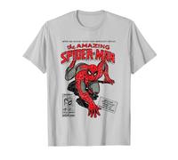 Marvel Spider-Man Retro Comic T-Shirt, Unisex, Kurzarm, Klassische Passform, Multicolored, S