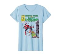 Marvel Spider-Man vs. Doctor Octopus Retro Comic T-Shirt, Damen, Himmelblau, S