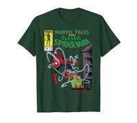 Marvel Spider-Man vs. Doctor Octopus Retro Comic T-Shirt, Herren, Waldgrün, L