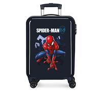 Marvel Spiderman Action Kabinenkoffer Blau 37x55x20 cms Hartschalen ABS Kombinationsschloss 34L 2,6Kgs 4 Doppelräder Handgepäck