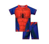 Marvel Spiderman Badeanzug Jungen | Zweiteilige Schwimmanzug Kinder | Badeshirt Und Badehose Jungen | Offiziell Spiderman Merchandise | 92