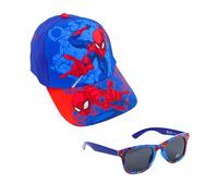 Marvel Spiderman Baseball Cap und Sonnenbrille für Jungen, UV-Schutz Sonnenbrille, Sommer Kinder Baseball Cap