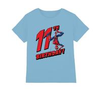 Marvel Spiderman Birthday 11 Kinder T-Shirt, Hellblau, 12-13 J