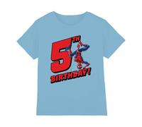 Marvel Spiderman Birthday 5 Kinder T-Shirt, Hellblau, 5-6 J