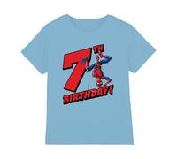 Marvel Spiderman Birthday 7 Kinder T-Shirt, Hellblau, 7-8 J