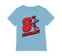 Marvel Spiderman Birthday 8 Kinder T-Shirt, Hellblau, 12-13 J