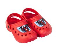 Marvel Spiderman Clogs für Jungen, Leichte Sommersandalen im Spider-Man Design, Kindergeschenk, Größe EU 28/29 | Rot