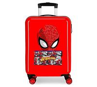 Marvel Spiderman Comic Kabinentasche, Rot, 38 x 55 x 20 cm, starr, ABS, seitlicher Zahlenkombinationsverschluss 34 l, 2,66 kg, 4 Doppelrollen, Handgepäck.