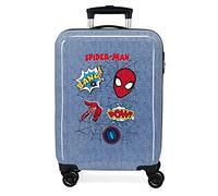 Marvel Spiderman Denim Kabinentrolley, blau, 38 x 55 x 20 cm, starr, ABS-Kombinationsverschluss, seitlich, 34 l, 2 kg, 4 Räder, Handgepäck