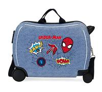 Joumma Bags Unisex für Kinder. 4619821 Spiderman Denim Kinderkoffer 2 multidirektionale Räder blau (OSFA), Lässig, ABS/Polykarbonat, Kabine,