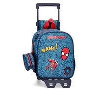 Marvel Spiderman Denim Kleiner Rucksack mit Trolley, Blau, 21 x 25 x 10 cm, Polyester, 5,25 l