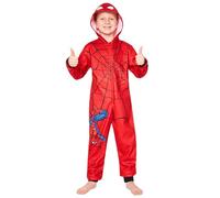 Marvel Spiderman Fleece Onesie Kinder Jungen, Iron Man Avengers Ganzkörper Schlafanzug 3 bis 10 Jahren - Kinder Geschenke Jungen (Rot Spiderman, 9-10 Jahre)