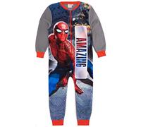 Marvel Spiderman Grauer Einteiler für Jungen von | All-in-One-Fleece-Loungewear | Der unglaubliche Spider-Man | Kinder-Pyjama-Schlafanzug-Nachtwäsche | Gemütliche Geschenkartikel - 3-4 Jahre