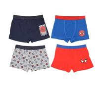 Marvel Spiderman Jungen 4er Pack Boxershorts Unterhosen mit unterschiedlichen Motiven Underwears Kinder Unterhose wäsche 98-140 cm (DE/NL/SE/PL, Numerisch, 122, 128, Regular, Blau)