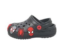 Marvel Spiderman Jungen Clogs Kinder Schlupfsandalen Schwarz Sommer Strand Pool Garten Urlaub Kleinkind Charakter Schuhe, Schwarz , 13 UK Child