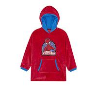 Marvel Spiderman Jungen Hoodie, übergroße Fleecedecke, Kapuzenpullover, Lounge-Kleid, Einheitsgröße, passend für alle Altersgruppen von 4 bis 10 Jahren, Rot, rot, One size