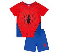 Marvel Spiderman Jungen-Pyjama-Set in Blau und Rot | Kinder Spiderman Spider Anzug T-Shirt und Shorts Pyjamas | Web-Slinging-Abenteuerdesign | Offizielle Ware kleine