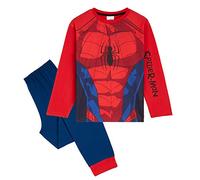 Marvel Spiderman Jungen Schlafanzug Set, Bequeme Atmungsaktive Nachtwäsche - Kinder Geschenke(Rot, 9-10 Jahre)