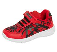 Marvel Spiderman Jungen Turnschuhe Kinder Sportschuhe Kinder Avengers Easy Fasten Running Skate Schuhe Pumps, rot, 34 EU